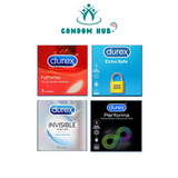 Durex Condoms Invisible Extra Thin Condoms 3s + Performa Longer Lasting Timing Condoms 3s + Featherlite Ultra Fine Greater Sensitivity Condoms 3s – Try Me Pack of 3
