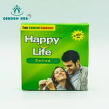 Happy Life Dotted Two Colored Condoms 2’s